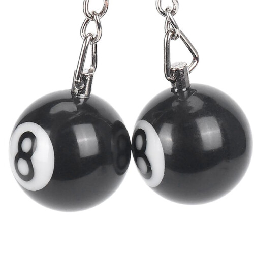 12X Billiard  Key Chain Key Ring Happy No. 8 2