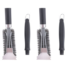2X Grill Brush and Scraper Bristle Free, BBQ Accessories Grill Brush for Outdoor Grill, Safe Stainless Steel BBQ Brush