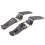 2X 90 Degrees Duck-Mouth Buckle Hook Lock Spring Loaded Draw Toggle  Clamp Silver Hasp  Catch B 8