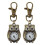 2X Keychain Clock Keyring Owl Shape 37X24mm 1