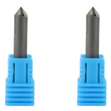 2X PCD Diamond Engraving Bits Engraver CNC Carving Stone Carbide Milling Cutter Granite Marble D6XL40X90DegreeX0.4