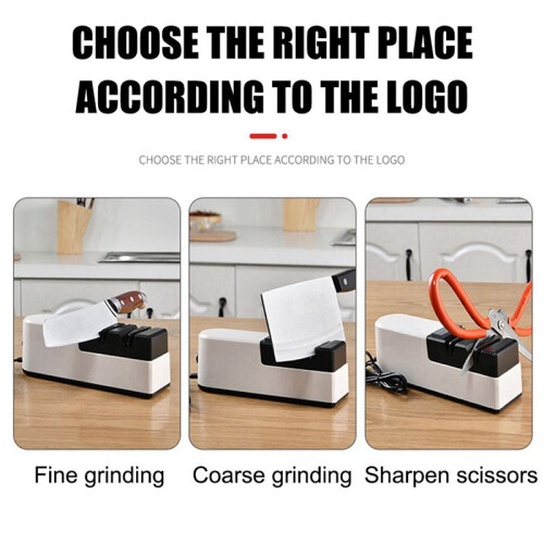 2X USB Fast Electric Knife Sharpener Automatic Adjustable Sharpener 3 Stages for Knives Scissors Household Sharpener 1