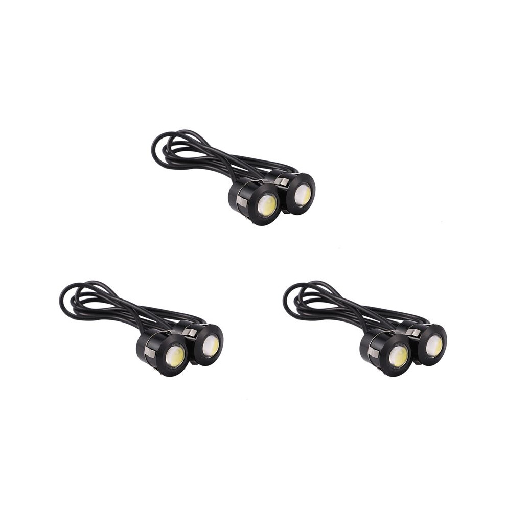 6Pcs Led Eye Backup Fog Driving Lamp Car Motorcycle 9W Black Light/White 4713838470728
