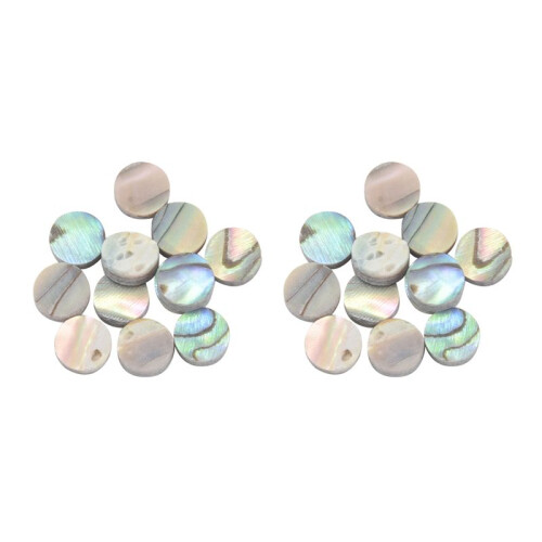 24 Pcs Ormeau de Nouvelle-Zelande Luthier Incrustation de Points 6mm Marqueur Lateral de