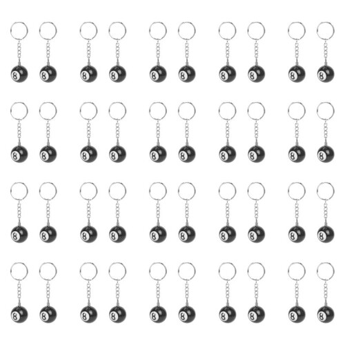 40x Billiard  Key Chain Key Ring Happy No. 8