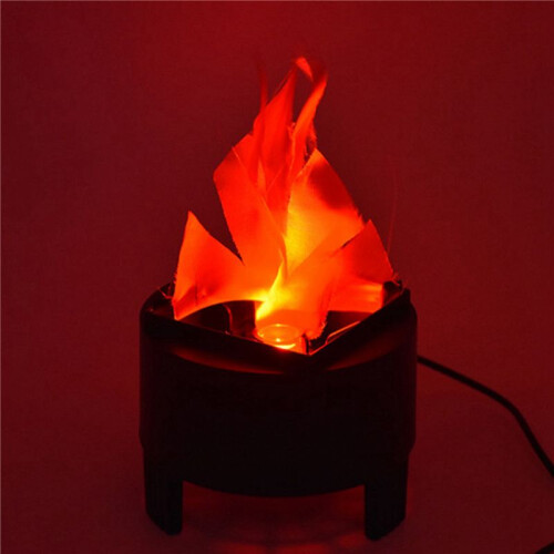 2X LED Fire Flame Effect Light Artificial Electric Flicker Campfire Lamp Party Decor Supplies US Plug 2