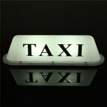 4X White Waterproof Taxi Magnetic Base Roof Top Car Cab LED Sign Light Lamp 12V PVC