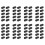 80 Pcs Movable 7mm Inner Diameter Black Ferrite Core Ring Cable Clip 1