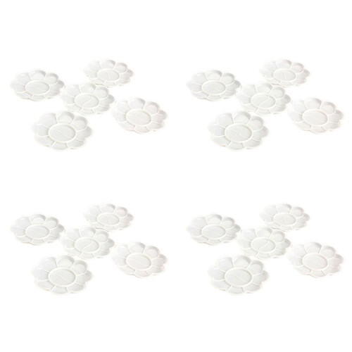 20Pcs Plastic Nail Art Paint Color Mixing Palette Plate Disk Essential Tool