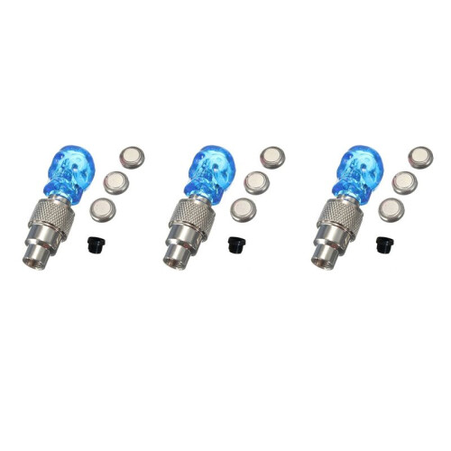 3X LED Light Valve Cap Spoke Light for Bicycle Auto Bike Rim Tire