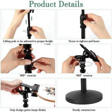 2X Embroidery Hoop Holder Metal Rotating Adjustable Embroidery Holder, Embroidery Hoop Holder for Embroidery Projects