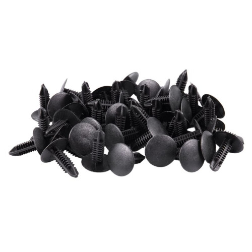 5mm X 5mm Hole Dia Black Plastic Rivets Fastener Push Clips 480 Pcs 1