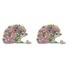 2X Stitch Kits Stamped for Adults Beginner Kids 11CT DIY Embroidery Needlework Kit - Beautiful Hedgehog 38X27cm