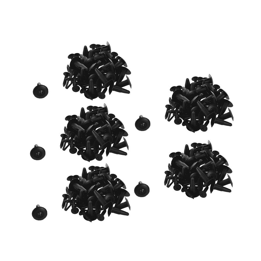 125Pcs Plastic Rivets Fastener Car Bumper Push Clips 32Mm Long Black 6031935791705