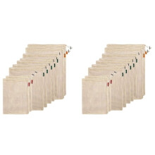 18 PCS Set of Reusable Mesh Produce Bags for Grocery, Vegetable & Fresh Produce Storage Cotton Bags