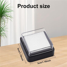 60PCS Empty Blank Ink Pad No Ink  Thumbprint Sponge Ink Stamp Pad Black Quick Drying Foam Uninked Pads
