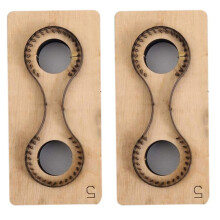 2X Matriz de Corte de Chaveiros de Couro, Molde de Corte de Couro para Fazer Artesanato em Couro DIY