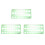 3X Green Plastic Circles Squares Hexagons Geometric Template Ruler 0-20cm 1