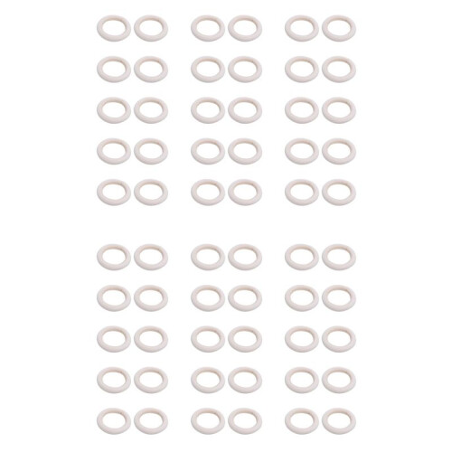 60X Natural Wooden Rings, Diameter 50mm