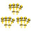 30x Windscreen Side A Pillar Yellow Fastener Trim Clips for 1