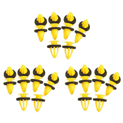 30x Windscreen Side A Pillar Yellow Fastener Trim Clips for