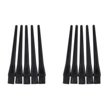 10 Pcs 1.5 X 0.5cm Black Plastic Round Handle Anti Static ESD Brush