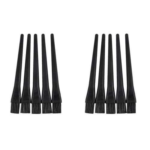 10 Pcs 1.5 X 0.5cm Black Plastic Round Handle Anti Static ESD Brush 1