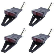 4X Motorfiets Crossmotor LED Spatbord Staart Achterrem Kentekenverlichting