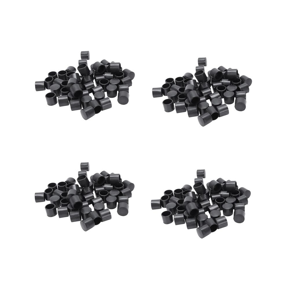 200 Pcs Black Rubber Pvc Flexible Round End Cap Round 12Mm Foot Cover 4711715946762