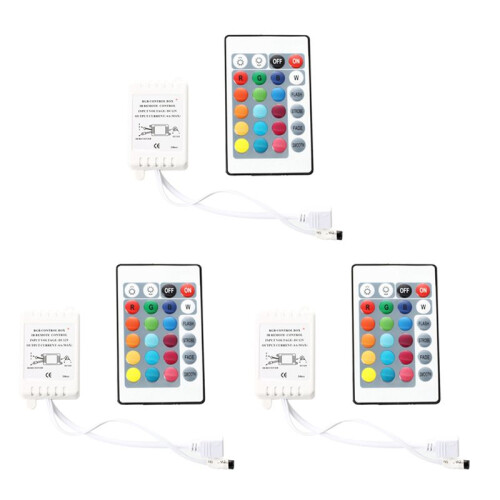 3X IR Box Remote Controller 24 Keys for RGB LED Light Strip