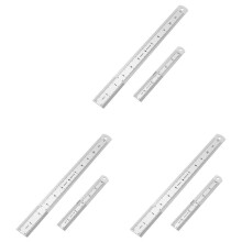 3X Regla de Acero Inoxidable 12 Pulgadas + 6 Pulgadas Reglas de Metal