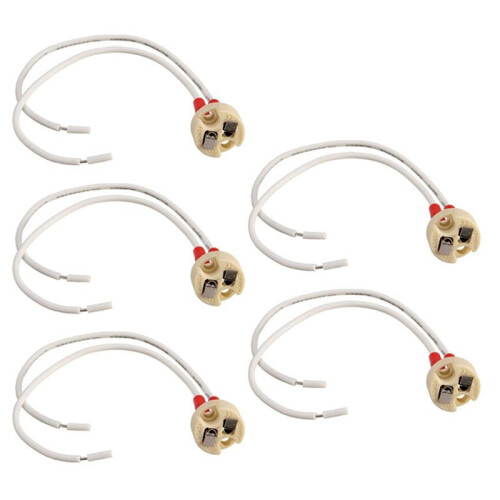 5X MR16/GU5.3 Socket Halogen LED Bulb Holder Base Ceramic Cable Main Wire Connector