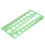 3X Green Plastic Circles Squares Hexagons Geometric Template Ruler 0-20cm 5