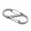 20 Pcs  S Shape Key Chain Carabiner Fuse Clips (Silver) 7
