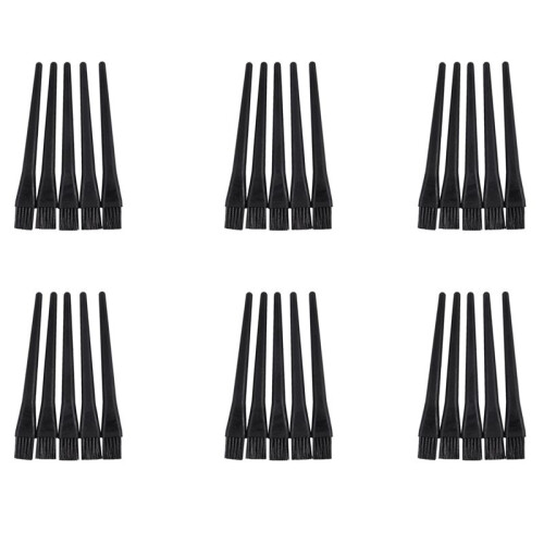 30 Pcs 1.5 X 0.5cm Black Plastic Round Handle Anti Static ESD Brush