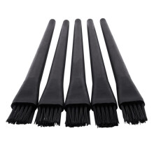 10 Pcs 1.5 X 0.5cm Black Plastic Round Handle Anti Static ESD Brush