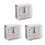 3PCS Portable Cute  Cartoon Multi-Function Table Clocks(White) 1