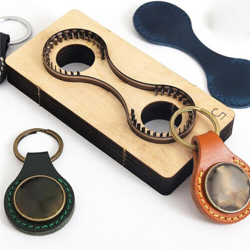 2X Leather Keychains Cutting Die, Leather Cutting Mold for DIY Leather Crafts Making 2
