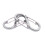 20 Pcs  S Shape Key Chain Carabiner Fuse Clips (Silver) 2