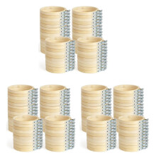 144-Teiliger 3-Zoll-Stickrahmen, -Stickrahmen, Runder Bambusrahmen für DIY-Handwerk, Handarbeiten, NäHen und Basteln, 8 cm