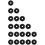Rubber Anti Vibration Isolator Absorber Base Foot Pad 100Pcs Black 3