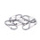 20 Pcs  S Shape Key Chain Carabiner Fuse Clips (Silver) 9