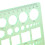 3X Green Plastic Circles Squares Hexagons Geometric Template Ruler 0-20cm 6