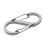 20 Pcs  S Shape Key Chain Carabiner Fuse Clips (Silver) 8