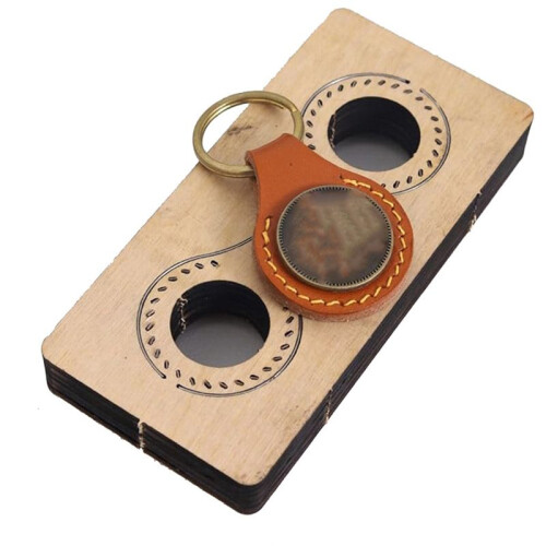 2X Leather Keychains Cutting Die, Leather Cutting Mold for DIY Leather Crafts Making 1