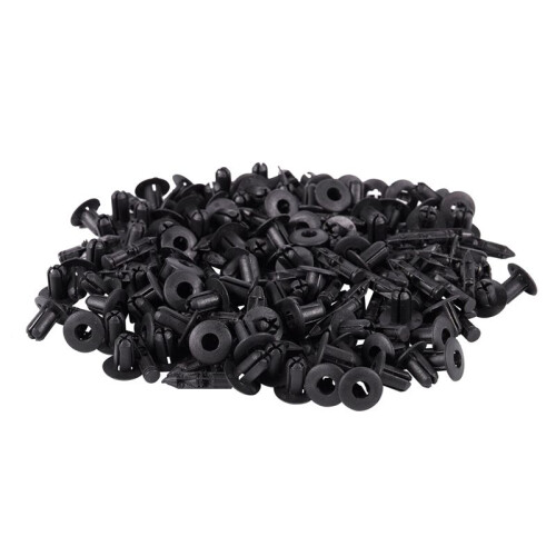 1000Pcs Car Molding Door  5mm Hole Plastic Rivets Fixing Black. 2