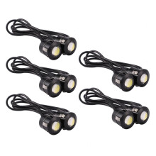 10pcs LED Eye Backup Light Fog Driving Lamp Car Motorcycle White Light 9W Black