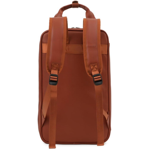 PU Leather Drumstick Bag Backpack with Multiple Pockets, WaterResistant, Dual Straps, Brown 1
