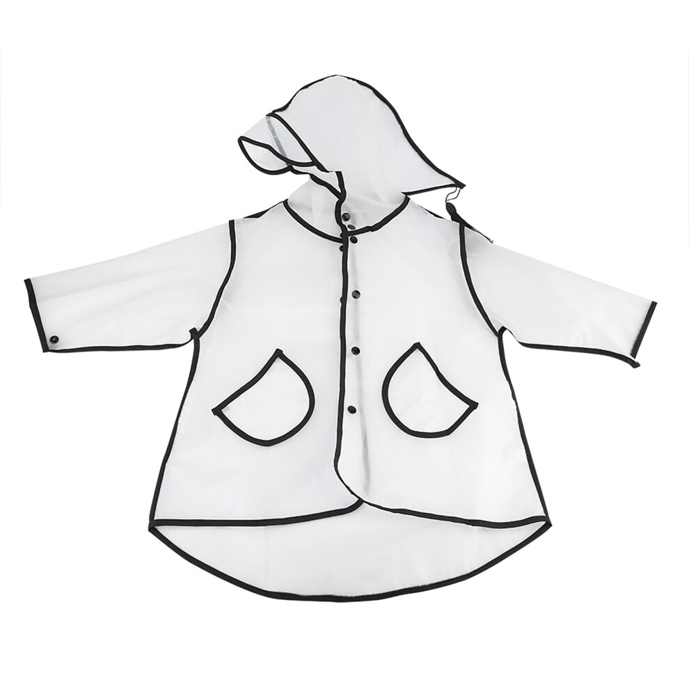 Comfortable Raincoat For Women Men Eco-Friendly Eva Transparent Waterproof Reusable Rain Poncho With Hood Lightweight Rainwear Adjustable Cuff Snap Bu 9347418535696