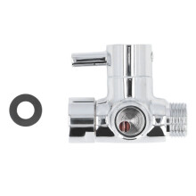 3-Way Universal Shower Valve for Home, Solid Brass Shower Arm Diverter Ensures Smooth Water Transition Between Handheld and Fixed Showerheads, High-Qu